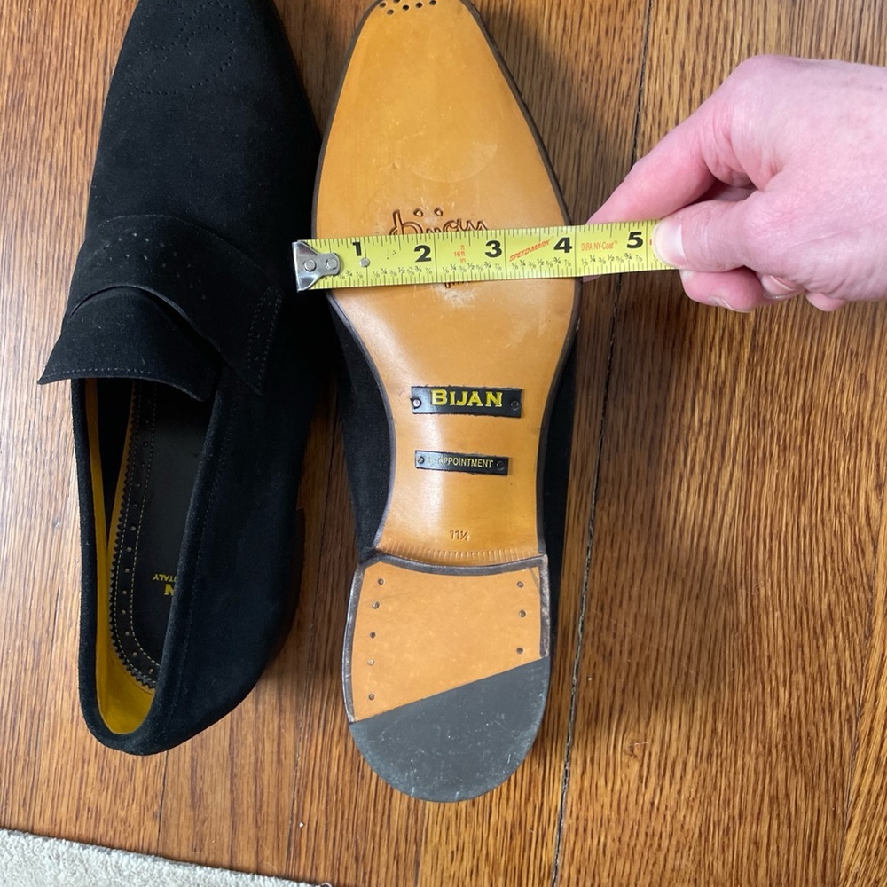 Bijan Black Suede Slip-On Loafers - Picture 9 of 9